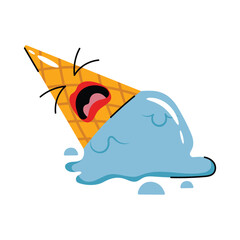 Ice cream cone vector Sticker. Eps 10 file