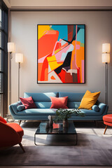 Bold colors and dynamic shapes for contemporary design
