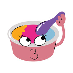Ice cream cup vector Sticker. Eps 10 file