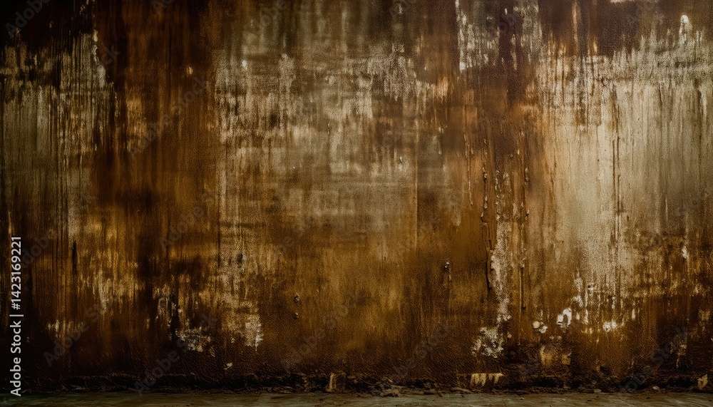 Poster abstract brown texture with eerie dark tones, perfect for halloween themed design, print, and web gr