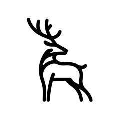 christmas deer silhouette
