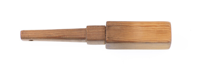wooden kitchen masher isolated on white background