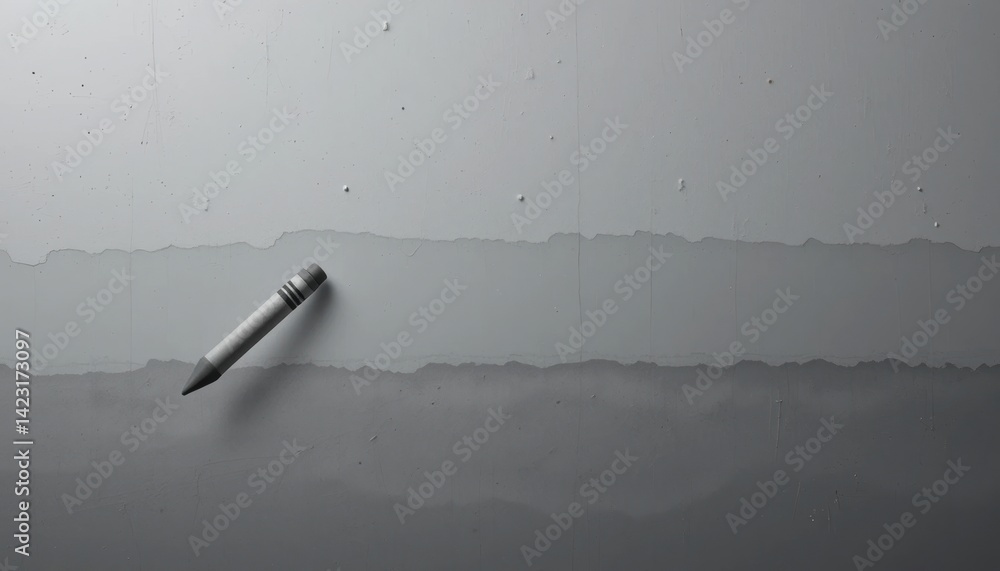 Poster creating artistic textures with a pencil on paper minimalistic design close-up view creative process