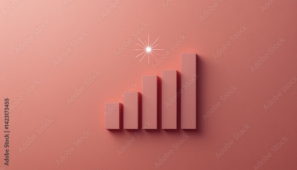 Poster growth trends in business analytics digital marketing infographic design modern workspace isometric 