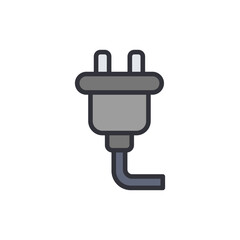 Cable adapter colored icons, minimalist vector illustration ,simple transparent graphic element .Isolated on white background