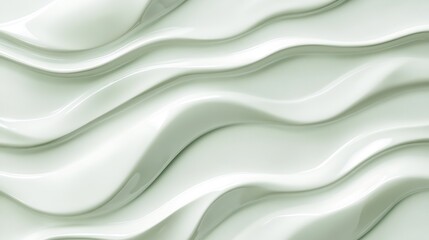 Fototapeta premium Abstract Green Wavy Surface Smooth Texture Design