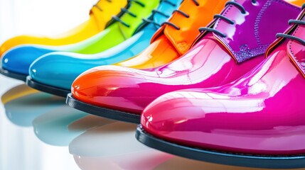 Vibrant Shoe Repair Shop with Colorful Display