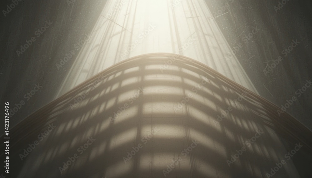 Poster mysterious light illuminating hidden structure enigmatic forest digital art surreal environment low 