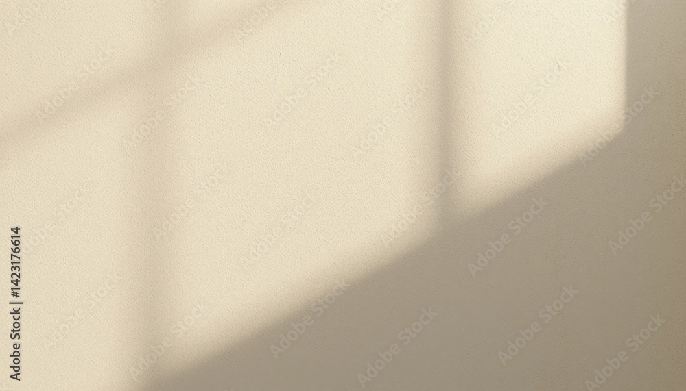 Poster soft light shadows play across minimalist walls in a quiet indoor space creating a serene atmosphere
