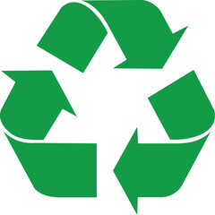 Obraz premium Recycle symbol vector icon, black and white eco friendly sign, environmental sustainability illustration