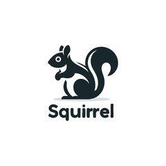 Obraz premium simple squirrel logo vector illustration