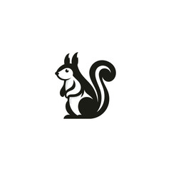 simple squirrel logo vector illustration