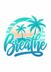 Naklejka premium summer holiday vector illustration t-shirt