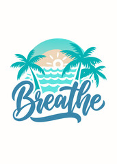 summer holiday vector illustration t-shirt