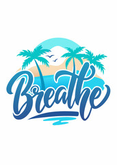 summer holiday vector illustration t-shirt