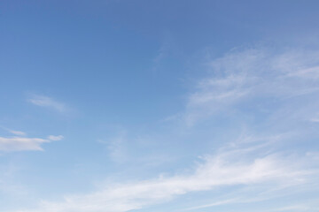 Sky vivid cyan white cirrus clouds soft gradient beauty spring bright blue sky fluffy clouds calm...