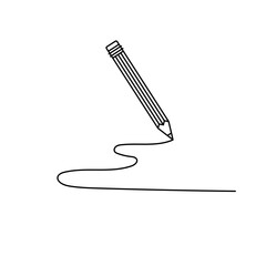 Fototapeta premium Outline Pencil Illustration