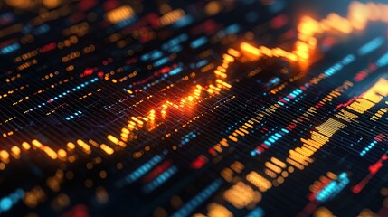 Obraz premium Abstract Financial Data Visualization