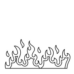 Burning Fire Outline Element
