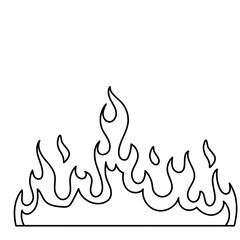 Burning Fire Outline Element