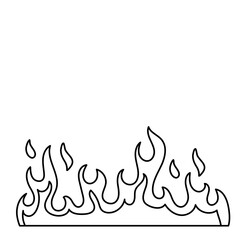 Burning Fire Outline Element