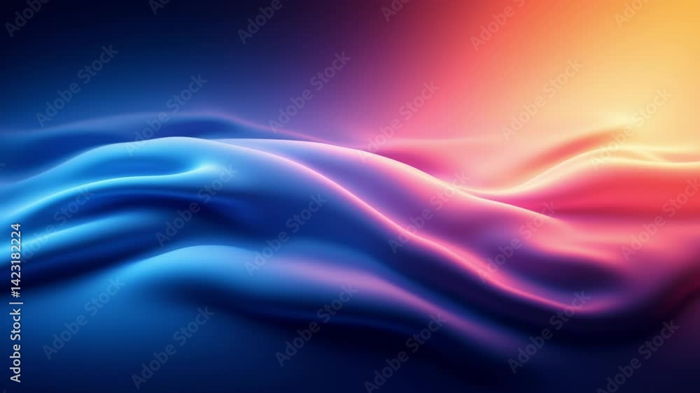 Poster Abstract Light Waves Background with Smooth Gradient and Elegant Flow