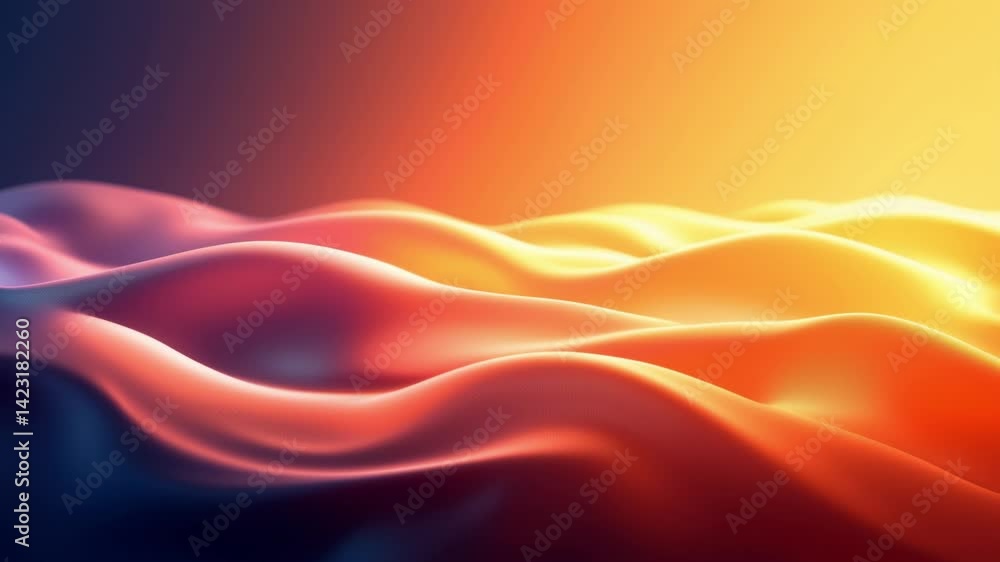Poster Abstract Light Waves Background with Smooth Gradient and Elegant Flow