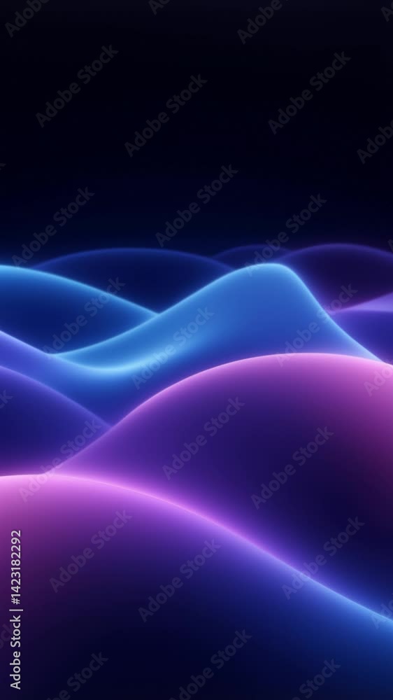 Fototapete Abstract Light Waves Background with Smooth Gradient and Elegant Flow