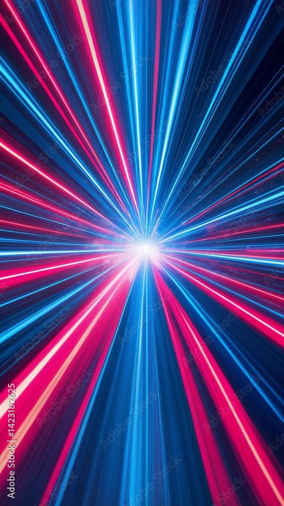 Aufkleber abstract speed of light tunnel