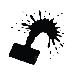 A silhouette of brush icons vector on a white background