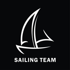 sailing team icon logo. graphic banners, posters, stickers