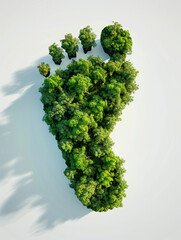 Footprints represent carbon neutrality and peak carbon footprint