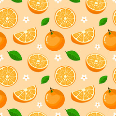 Seamless Summer Fruits Pattern, Backgrounds, Digital Paper