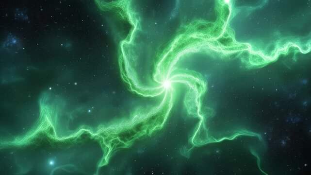 Sky galaxy outer space nebula, thousand stars and green galaxy combination with various fractal ideas