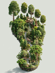Footprints represent carbon neutrality and peak carbon footprint