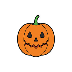 halloween pumpkin isolated on white