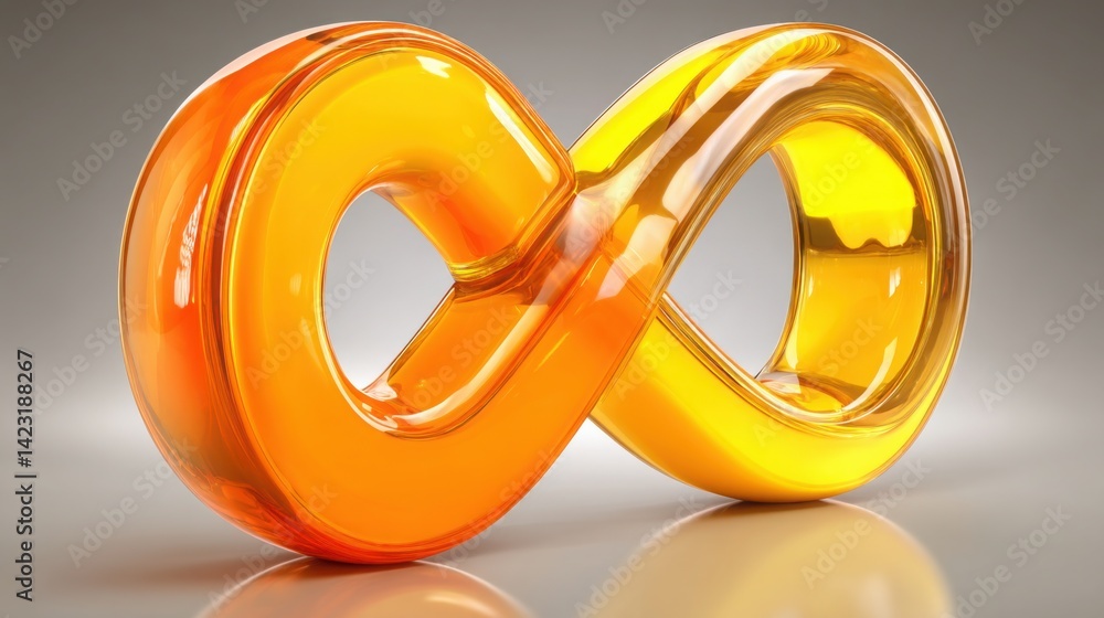 Poster elegant infinity symbol emphasizing continuous communication and connection in a modern digital cont