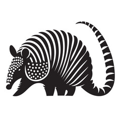 Wildlife icon of armadillo in silhouette vector for earthy design themes – armadillo silhouette – armadillo vector – armadillo illustration – silhouette of armadillo – armadillo icon

