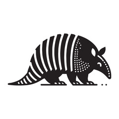 Stylish and minimal vector armadillo for clean silhouette design collections – armadillo silhouette – armadillo vector – armadillo illustration – silhouette of armadillo – armadillo icon

