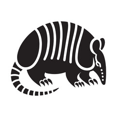 Desert-inspired armadillo vector design with strong silhouette style – armadillo silhouette – armadillo vector – armadillo illustration – silhouette of armadillo – armadillo icon

