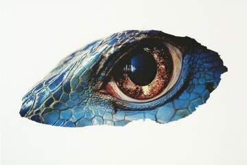 Naklejka premium Reptile eye animal reptilian vibrant.