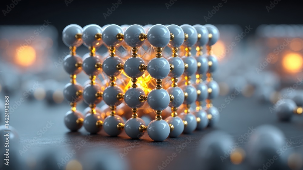 Poster a bunch of white balls representing unity and cohesion in a creative concept of data analysis and pe