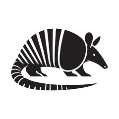 Detailed silhouette of armadillo in bold and minimalistic style for stock design – armadillo silhouette – armadillo vector – armadillo illustration – silhouette of armadillo – armadillo icon

