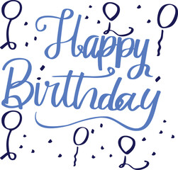 Handwritten Birthday Greeting Illustration