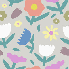 Floral seamless pattern design vector