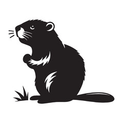 Edgy beaver silhouette design for crisp vector applications – beaver silhouette – beaver vector – beaver illustration – silhouette of beaver – beaver icon

