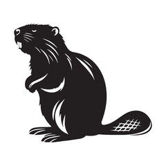 Unique shaped beaver icon silhouette in sleek vector form – beaver silhouette – beaver vector – beaver illustration – silhouette of beaver – beaver icon

