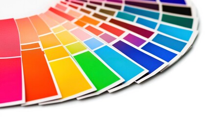 Color Swatches on Isolated White Background