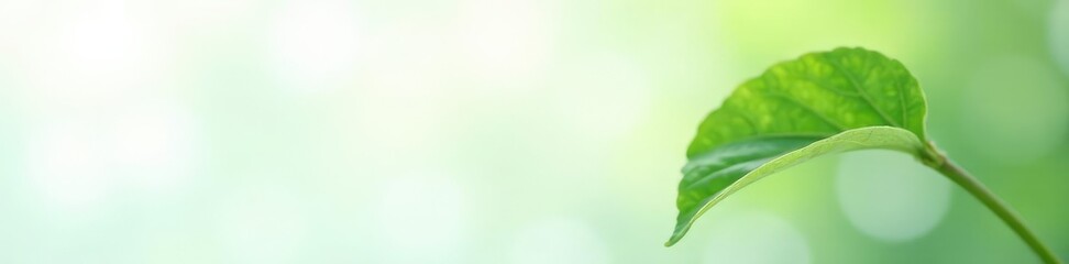 Single leaf on white backdrop with soft focus, botanicals, greenery, foliage