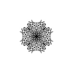 Abstract mandala pattern with dynamic lines and unique symmetry, giving a strong and attractive artistic impression.